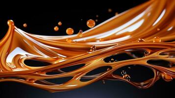 Caramel splash generative ai photo