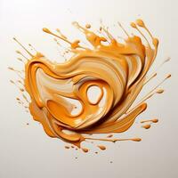 Caramel splash generative ai photo