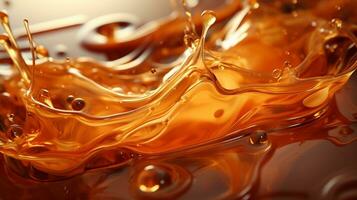 Caramel splash generative ai photo