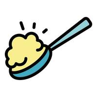 Spoon cereal icon vector flat