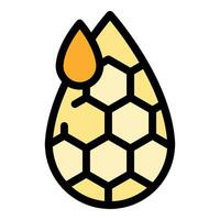 Honey drop icon vector flat