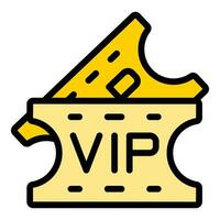 Vip event tickets icon vector flat