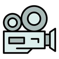 Cinema camera icon vector flat