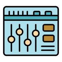 Audio synthesizer icon vector flat