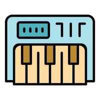 Concert synthesizer icon vector flat