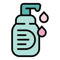 Cosmetic dispenser icon vector flat