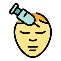 Cosmetic syringe icon vector flat