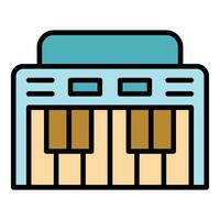 Recording synthesizer icon vector flat