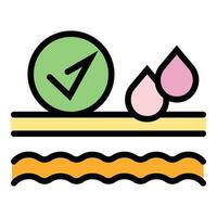 Skin cream drop icon vector flat