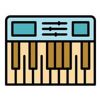 Synthesizer equipment icon vector flat