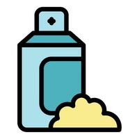 Man foam bottle icon vector flat