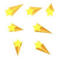 illustratie van sterren barsten elementen geïsoleerd Aan achtergrond. 3d ster meerdere visie punt.samenvatting concept grafisch element. png