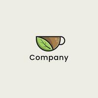 a logo for a company that is made up of a cup and leaves vector