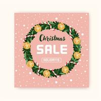 Christmas discount card. Voucher for a holiday sale. Xmas and New Year decor. Flat style. Vector. vector