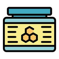 Wax jar icon vector flat