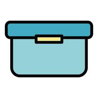 Closed cosmetic box icon vector flat