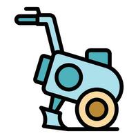 Farmer cultivator icon vector flat