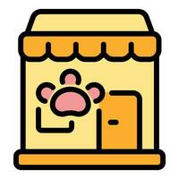 Animal store icon vector flat