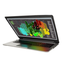 Laptop mit analytisch Daten png