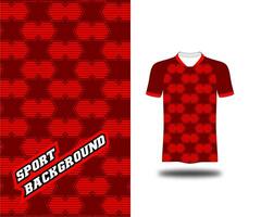 Kit sport mock up red jersey vector