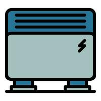 Floor convector icon vector flat