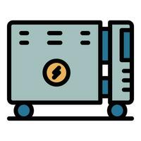 Domestic control heater icon vector flat