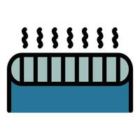 Warm heating icon vector flat