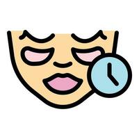 Eye patch time icon vector flat