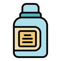 limpiador botella icono vector plano