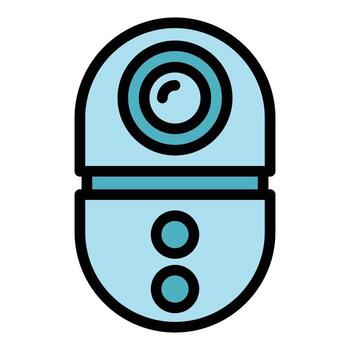 pantalla vídeo intercomunicador icono vector plano