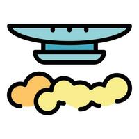 Safety smoke detector icon vector flat