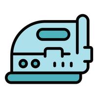 Iron machine icon vector flat