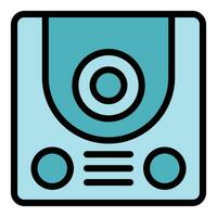 Big video intercom icon vector flat