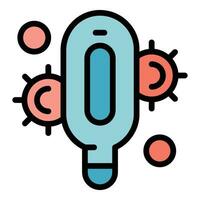 Self isolation thermometer icon vector flat