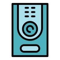 Wall video intercom icon vector flat