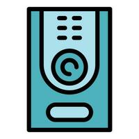 Wall video intercom icon vector flat