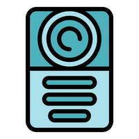 Video intercom icon vector flat