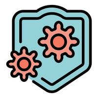 Self isolation protection icon vector flat