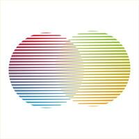 Two circles with transition Abstract simple logo for app or business vector