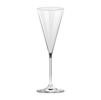 Realistic empty champagne glass isolated on white background vector