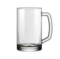 Realistic empty beer glass isolated on white background vector