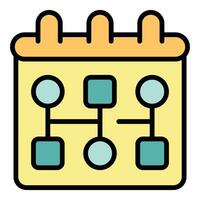 Workflow calendar icon vector flat