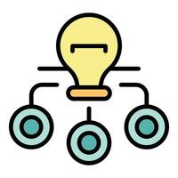 Workflow idea icon vector flat