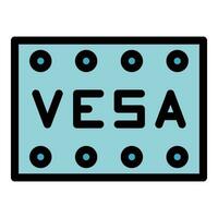 Vesa mount icon vector flat