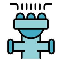 Smart irrigation icon vector flat