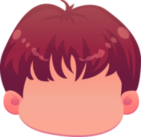 fofa desenho animado face kawaii Garoto png