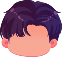 fofa desenho animado face kawaii Garoto png