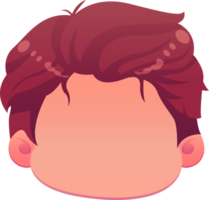 fofa desenho animado face kawaii Garoto png