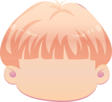 linda dibujos animados cara kawaii chico png