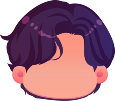 fofa desenho animado face kawaii Garoto png